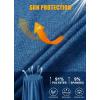 imageMAGCOMSEN Mens 14 Zip Pullover UPF 50 Long Sleeve Sun Protection Sports Shirts Lightweight Athletic Workout ShirtMedium Blue