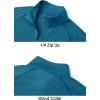 imageMAGCOMSEN Mens 14 Zip Pullover UPF 50 Long Sleeve Sun Protection Sports Shirts Lightweight Athletic Workout ShirtPeacock Blue