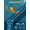 imageMAGCOMSEN Mens 14 Zip Pullover UPF 50 Long Sleeve Sun Protection Sports Shirts Lightweight Athletic Workout ShirtPeacock Blue