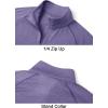 imageMAGCOMSEN Mens 14 Zip Pullover UPF 50 Long Sleeve Sun Protection Sports Shirts Lightweight Athletic Workout ShirtPurple