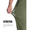 imageMAGCOMSEN Mens Lightweight Hiking Pants Quick Dry Running Pants with Zipper Pockets Open Bottom Sweatpants WorkoutArmy Green