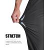imageMAGCOMSEN Mens Lightweight Hiking Pants Quick Dry Running Pants with Zipper Pockets Open Bottom Sweatpants WorkoutBlack