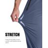 imageMAGCOMSEN Mens Lightweight Hiking Pants Quick Dry Running Pants with Zipper Pockets Open Bottom Sweatpants WorkoutBlue