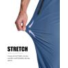 imageMAGCOMSEN Mens Lightweight Hiking Pants Quick Dry Running Pants with Zipper Pockets Open Bottom Sweatpants WorkoutBlue Grey