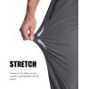 imageMAGCOMSEN Mens Lightweight Hiking Pants Quick Dry Running Pants with Zipper Pockets Open Bottom Sweatpants WorkoutGrey
