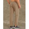 imageMAGCOMSEN Mens Lightweight Hiking Pants Quick Dry Running Pants with Zipper Pockets Open Bottom Sweatpants WorkoutKhaki