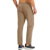 imageMAGCOMSEN Mens Lightweight Hiking Pants Quick Dry Running Pants with Zipper Pockets Open Bottom Sweatpants WorkoutKhaki