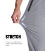 imageMAGCOMSEN Mens Lightweight Hiking Pants Quick Dry Running Pants with Zipper Pockets Open Bottom Sweatpants WorkoutLight Grey