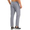 imageMAGCOMSEN Mens Lightweight Hiking Pants Quick Dry Running Pants with Zipper Pockets Open Bottom Sweatpants WorkoutLight Grey