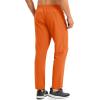 imageMAGCOMSEN Mens Lightweight Hiking Pants Quick Dry Running Pants with Zipper Pockets Open Bottom Sweatpants WorkoutOrange