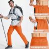 imageMAGCOMSEN Mens Lightweight Hiking Pants Quick Dry Running Pants with Zipper Pockets Open Bottom Sweatpants WorkoutOrange