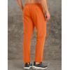 imageMAGCOMSEN Mens Lightweight Hiking Pants Quick Dry Running Pants with Zipper Pockets Open Bottom Sweatpants WorkoutOrange