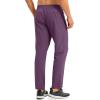 imageMAGCOMSEN Mens Lightweight Hiking Pants Quick Dry Running Pants with Zipper Pockets Open Bottom Sweatpants WorkoutPurple Red