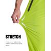 imageMAGCOMSEN Mens Lightweight Hiking Pants Quick Dry Running Pants with Zipper Pockets Open Bottom Sweatpants WorkoutYellow Green