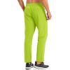 imageMAGCOMSEN Mens Lightweight Hiking Pants Quick Dry Running Pants with Zipper Pockets Open Bottom Sweatpants WorkoutYellow Green