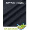 imageMAGCOMSEN Womens 14 Zip Shirts UPF 50 Sun Protection Pullover Long Sleeve Quick Dry Workout Hiking Athletic ShirtsBlack