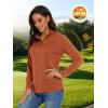 imageMAGCOMSEN Womens 14 Zip Shirts UPF 50 Sun Protection Pullover Long Sleeve Quick Dry Workout Hiking Athletic ShirtsDark Orange