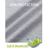 imageMAGCOMSEN Womens 14 Zip Shirts UPF 50 Sun Protection Pullover Long Sleeve Quick Dry Workout Hiking Athletic ShirtsLight Grey