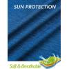 imageMAGCOMSEN Womens 14 Zip Shirts UPF 50 Sun Protection Pullover Long Sleeve Quick Dry Workout Hiking Athletic ShirtsMedium Blue
