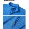 imageMAGCOMSEN Womens 14 Zip Shirts UPF 50 Sun Protection Pullover Long Sleeve Quick Dry Workout Hiking Athletic ShirtsSea Blue