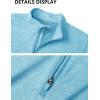 imageMAGCOMSEN Womens 14 Zip Shirts UPF 50 Sun Protection Pullover Long Sleeve Quick Dry Workout Hiking Athletic ShirtsWater Blue
