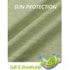 imageMAGCOMSEN Womens 14 Zip Shirts UPF 50 Sun Protection Pullover Long Sleeve Quick Dry Workout Hiking Athletic ShirtsWheat Green