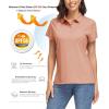 imageMAGCOMSEN Womens Polo Shirts UPF 50 Sun Protection 4 Buttons Casual Work Quick Dry Short Sleeve Collared Golf ShirtApricot