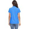 imageMAGCOMSEN Womens Polo Shirts UPF 50 Sun Protection 4 Buttons Casual Work Quick Dry Short Sleeve Collared Golf ShirtAzure
