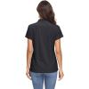 imageMAGCOMSEN Womens Polo Shirts UPF 50 Sun Protection 4 Buttons Casual Work Quick Dry Short Sleeve Collared Golf ShirtBlack