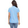 imageMAGCOMSEN Womens Polo Shirts UPF 50 Sun Protection 4 Buttons Casual Work Quick Dry Short Sleeve Collared Golf ShirtBlue