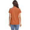imageMAGCOMSEN Womens Polo Shirts UPF 50 Sun Protection 4 Buttons Casual Work Quick Dry Short Sleeve Collared Golf ShirtDark Orange