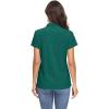 imageMAGCOMSEN Womens Polo Shirts UPF 50 Sun Protection 4 Buttons Casual Work Quick Dry Short Sleeve Collared Golf ShirtEmerald Green