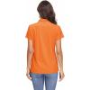 imageMAGCOMSEN Womens Polo Shirts UPF 50 Sun Protection 4 Buttons Casual Work Quick Dry Short Sleeve Collared Golf ShirtF Orange