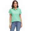 imageMAGCOMSEN Womens Polo Shirts UPF 50 Sun Protection 4 Buttons Casual Work Quick Dry Short Sleeve Collared Golf ShirtMint Green