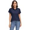 imageMAGCOMSEN Womens Polo Shirts UPF 50 Sun Protection 4 Buttons Casual Work Quick Dry Short Sleeve Collared Golf ShirtNavy
