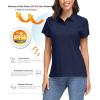 imageMAGCOMSEN Womens Polo Shirts UPF 50 Sun Protection 4 Buttons Casual Work Quick Dry Short Sleeve Collared Golf ShirtNavy