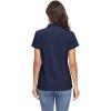 imageMAGCOMSEN Womens Polo Shirts UPF 50 Sun Protection 4 Buttons Casual Work Quick Dry Short Sleeve Collared Golf ShirtNavy
