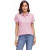 imageMAGCOMSEN Womens Polo Shirts UPF 50 Sun Protection 4 Buttons Casual Work Quick Dry Short Sleeve Collared Golf ShirtPale Pink