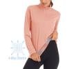 imageMAGCOMSEN Womens Shirts Long Sleeve 14 Zip UPF50 UV Sun Protection Quick Dry Workout Hiking Athletic Shirts Rash GuardApricot