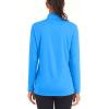 imageMAGCOMSEN Womens Shirts Long Sleeve 14 Zip UPF50 UV Sun Protection Quick Dry Workout Hiking Athletic Shirts Rash GuardAzure