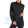 imageMAGCOMSEN Womens Shirts Long Sleeve 14 Zip UPF50 UV Sun Protection Quick Dry Workout Hiking Athletic Shirts Rash GuardBlack