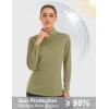 imageMAGCOMSEN Womens Shirts Long Sleeve 14 Zip UPF50 UV Sun Protection Quick Dry Workout Hiking Athletic Shirts Rash GuardDull Cyan