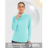 imageMAGCOMSEN Womens Shirts Long Sleeve 14 Zip UPF50 UV Sun Protection Quick Dry Workout Hiking Athletic Shirts Rash GuardLight Blue