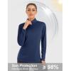 imageMAGCOMSEN Womens Shirts Long Sleeve 14 Zip UPF50 UV Sun Protection Quick Dry Workout Hiking Athletic Shirts Rash GuardNavy