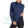 imageMAGCOMSEN Womens Shirts Long Sleeve 14 Zip UPF50 UV Sun Protection Quick Dry Workout Hiking Athletic Shirts Rash GuardNavy