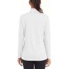 imageMAGCOMSEN Womens Shirts Long Sleeve 14 Zip UPF50 UV Sun Protection Quick Dry Workout Hiking Athletic Shirts Rash GuardWhite