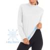 imageMAGCOMSEN Womens Shirts Long Sleeve 14 Zip UPF50 UV Sun Protection Quick Dry Workout Hiking Athletic Shirts Rash GuardWhite