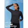 imageMAGCOMSEN Womens UPF 50 Lightweight Athletic Jackets Cropped Zip Up Long Sleeve Running Shirts with Thumb HolesBlack