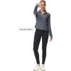 imageMAGCOMSEN Womens UPF 50 Lightweight Athletic Jackets Cropped Zip Up Long Sleeve Running Shirts with Thumb HolesDark Grey