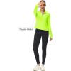 imageMAGCOMSEN Womens UPF 50 Lightweight Athletic Jackets Cropped Zip Up Long Sleeve Running Shirts with Thumb HolesFluorescent Green